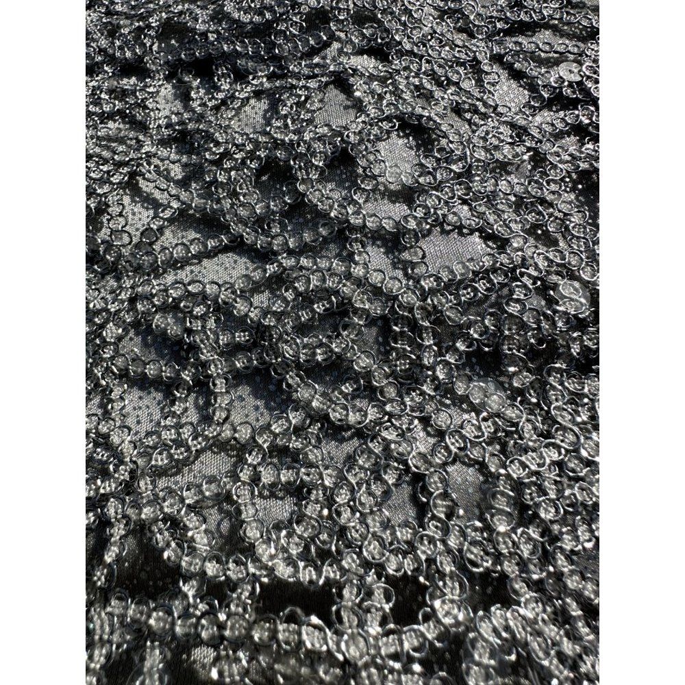 Simply Liliana Womens Silver Gray 8 Dress Sequence Formal Shimmer Sheath Midi - Picture 8 of 14